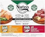 NUTRO Adult Wet Dog Food Cuts in Gravy, 6 Simmered Beef & Potato Stew, 6 Tender Chicken, Sweet Potato & Pea Stew, 12x100g Trays