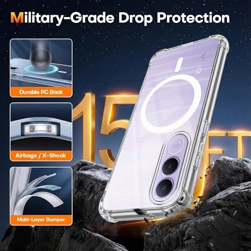 Image of Jkobi Shockproof Crystal-Clear Back Cover for Vivo V70 FE 5G (Magsafe Wireless Support | Drop & Camera Protection | Hard Polycarbonate)