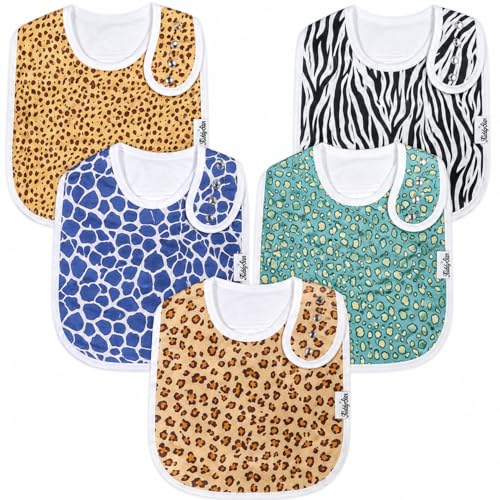 Image of KiddyStar Premium Organic Cotton Bibs for Drooling & Teething Babies