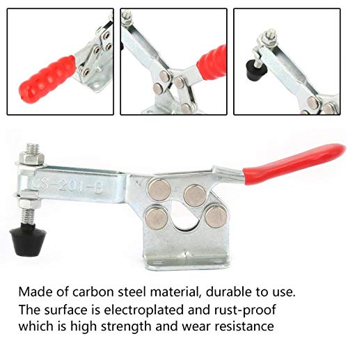 Braçadeira horizontal de aço carbono, Braçadeira horizontal de alça, mesa de trabalho de consoles pa