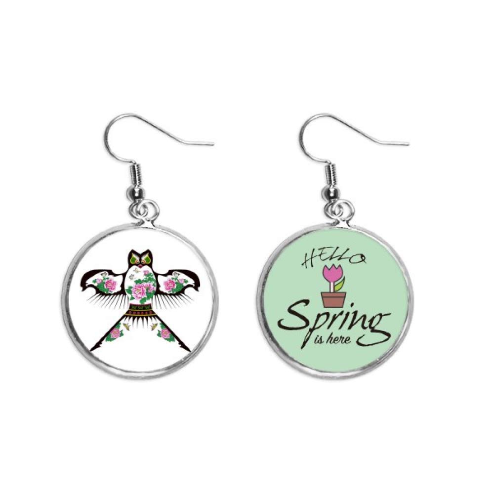 Pendientes de cometa tradicional china joyas decorativas de primavera 5