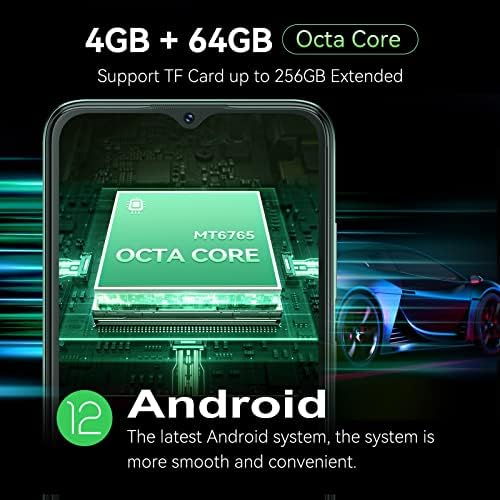 CUBOT Note 30 Smartphone 4G Mobile Phone SIM Free Unlocked, Android 12, 6.5 Inch Waterdrop Screen, 4000mAh, 4GB RAM+64GB ROM, Face ID, GPS, WiFi, UK Version (Mint Green)