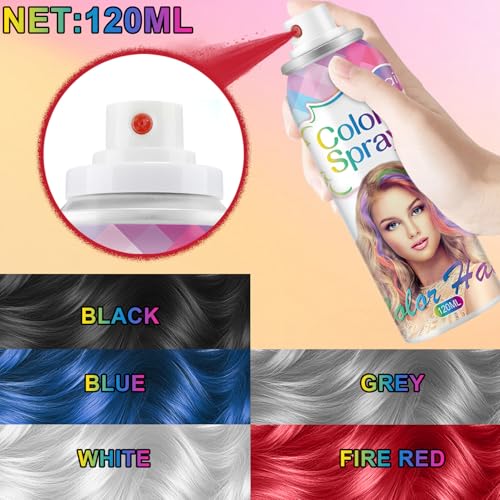 Spray Temporal de Color para Cabello Fired Red 120 ML miniatura 7