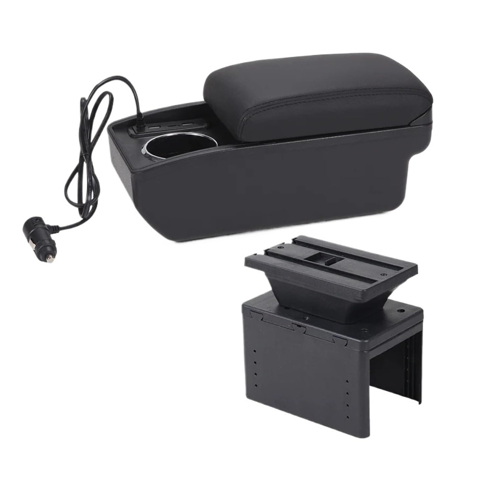 Umdjju A2 Fast Charging Universal Car Armrest Model Box Accessorie Auto Storage Modification Interior Retrofit Parts Dedicated Car Centre Console Armrest Box(A2 Fast Charging)