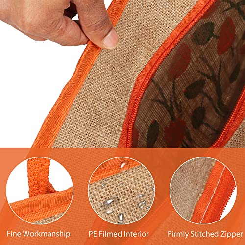 Image of DOUBLE R BAGS Jute Eco-Friendly Tote Bag: Stylish, Spacious, and Sustainable - Perfect for Everyday Errands and Adventures!