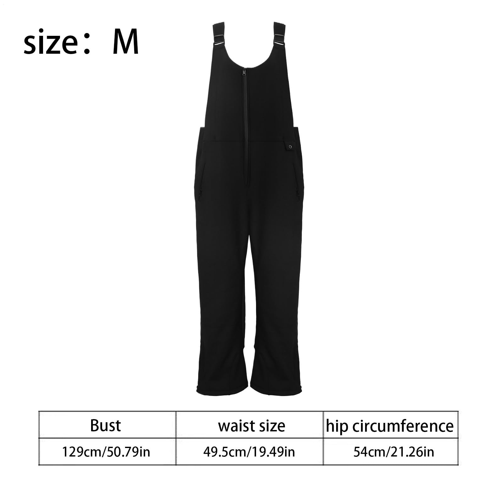 Traje De Esquí Mujer - Terciopelo Poliéster | Mono Con Correa Para El Hombro Ajustable Con Cremallera Lateral De 950 G, Pantalones Aislantes Impermeables A Prueba De Viento Que Mejoran El Calor Para A