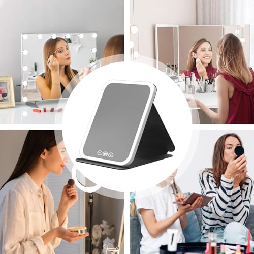 Miroir de voyage rechargeable USB avec intensité tactile 3 modes - 6