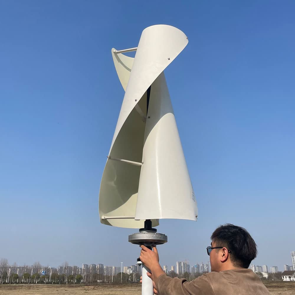 2000W Windkraftanlagen Vertikale 24v 48v 96V 220V Windgenerator für Heimgebrauch Windräder Weiß Grün Klinge 2KW Windturbine (48V mit weißer Klinge)