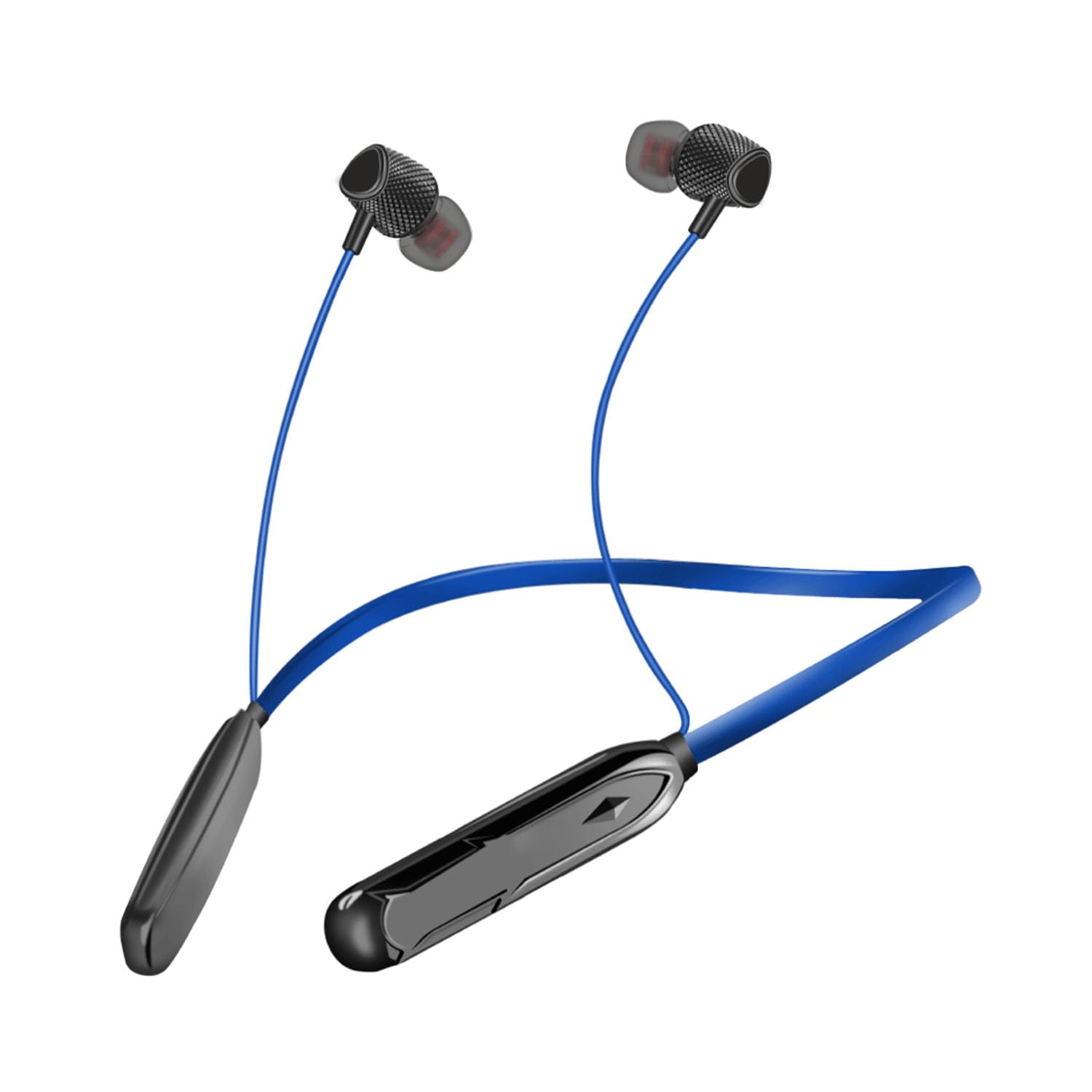 SIYA GADGETS Bluetooth Wireless in-Ear Neckband Earphones with Mic, Deep Bass, Magnetic Earbuds, Sweatproof Sports Headset for Calling & Music (Blue)