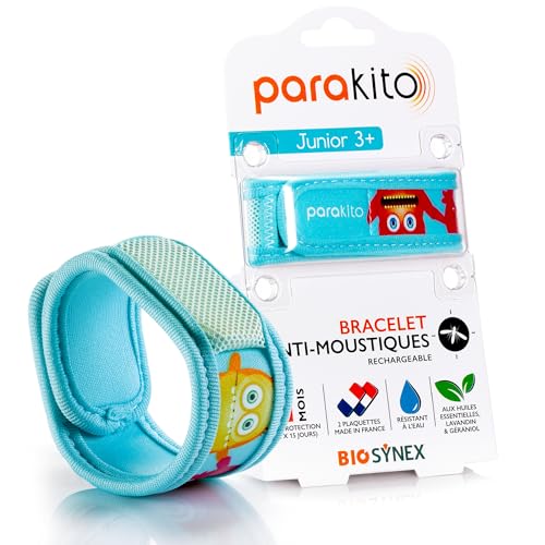 PARAKITO – Pulsera antimosquitos reutilizable, 2 pastillas incluidas con...