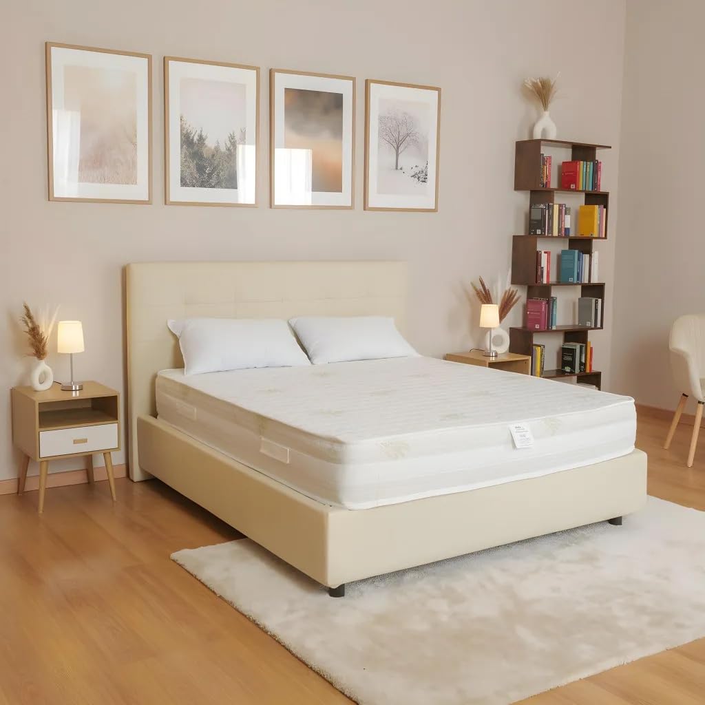 Materassimemory.eu – Materasso Matrimoniale Top Air 160x190 Alto 25 cm Detraibile con 7 Zone differenziate Rivestimento Aloe Vera Cuscini in Omaggio Traspirante Anti acaro Made in Italy