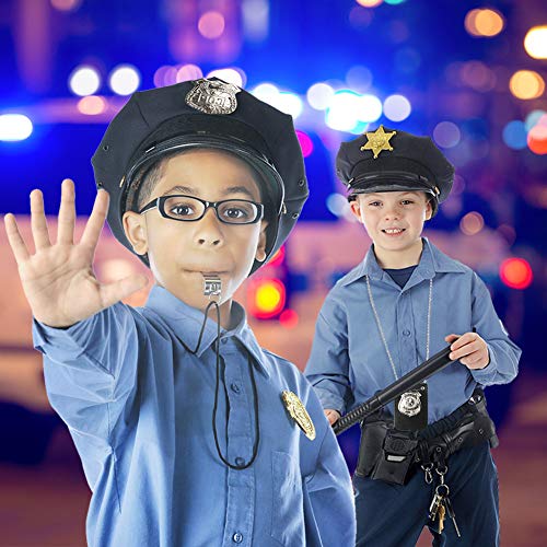 3 Otters 6Pcs Police Pretend Play Toy Set, Kids Police Accessories Metal Handcuffs Cop Accessories For Kids, Kids Police Gear, Police Officer Costume For Kids #TOP4