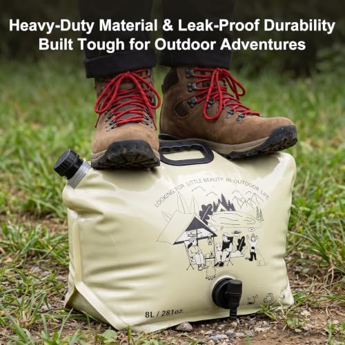 SOCATER Cantimplora plegable de 8L con grifo, envase de agua portátil para camping, excursión y emergencia miniatura 5