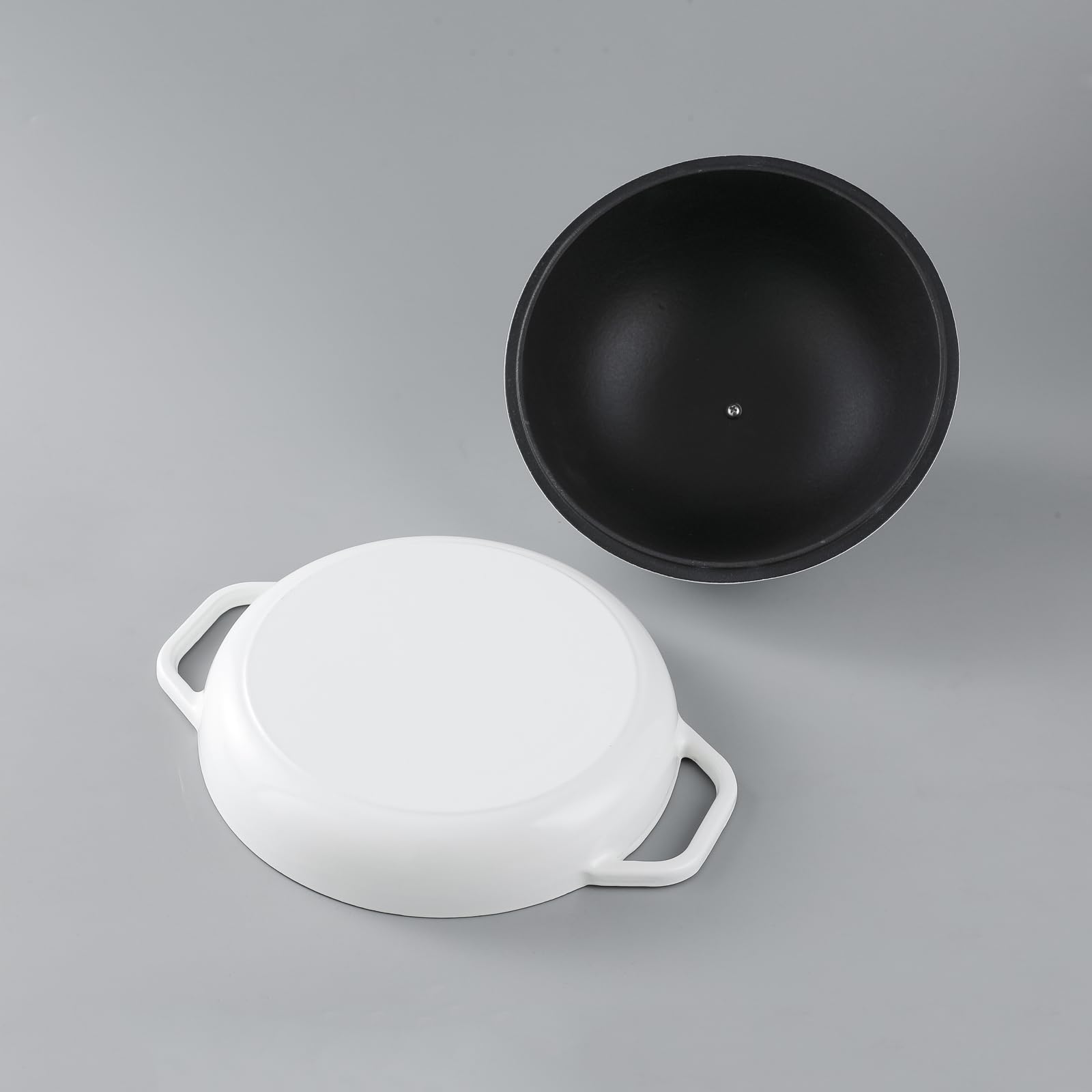 HAWOK Horno de pan de hierro fundido esmaltado DIA.10" con cesta para hacer pan blanco