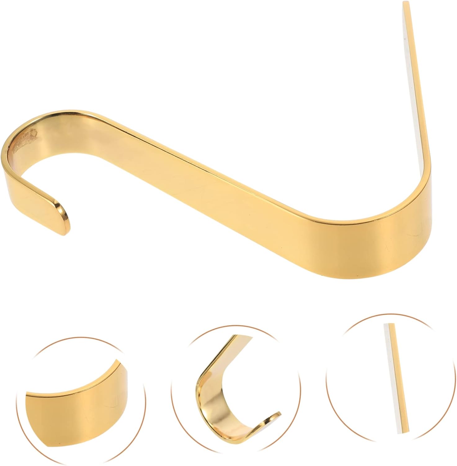 PRETYZOOM 10pcs Christmas Stocking Holder Hooks Xmas Mantel Hangers for Fireplace Decoration Christmas Stockings Holder for Holiday Ornaments and Wreaths