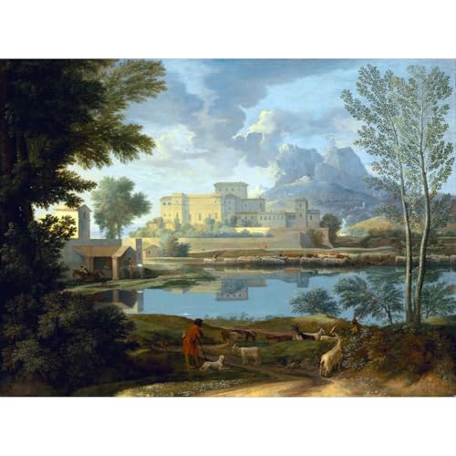 Poster Nicolas Poussin Paysage calme 76x101 cm pour salon