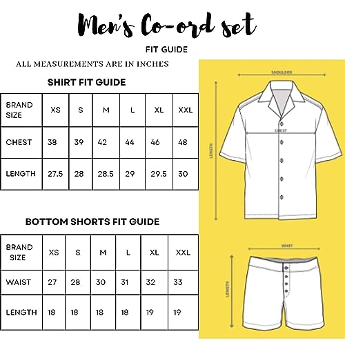 Image of GRECIILOOKS Men's Rayon Printed Co-Ord Set | Cord Set | Night Suit | T-Shirt And Shorts Set | Night Dress | Pyjama Set