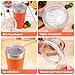 LUVCOSY 2PCs Cup Lids Compatible with Stanley 16oz Adventure Stacking Beer Pint/Insulated Stainless Steel Tumbler, Transparent Replacement Beer Pint Lid with Sealing Silicone Ring (Cup NOT Included)