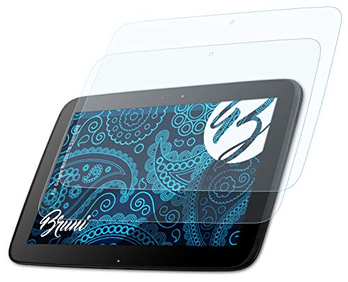 Bruni Protecteur d'écran Compatible avec Google Nexus 10 Samsung Film Protecteur, Cristal Clair Écran Protecteur (2X)