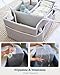 Lily Miles Baby Diaper Caddy Organizer, Baby Shower Basket for Newborn Boys or Girls, Nursery Must Haves for New Mom, Registry Favorites, Large Storage Tote for Changing Table or Car, Gray