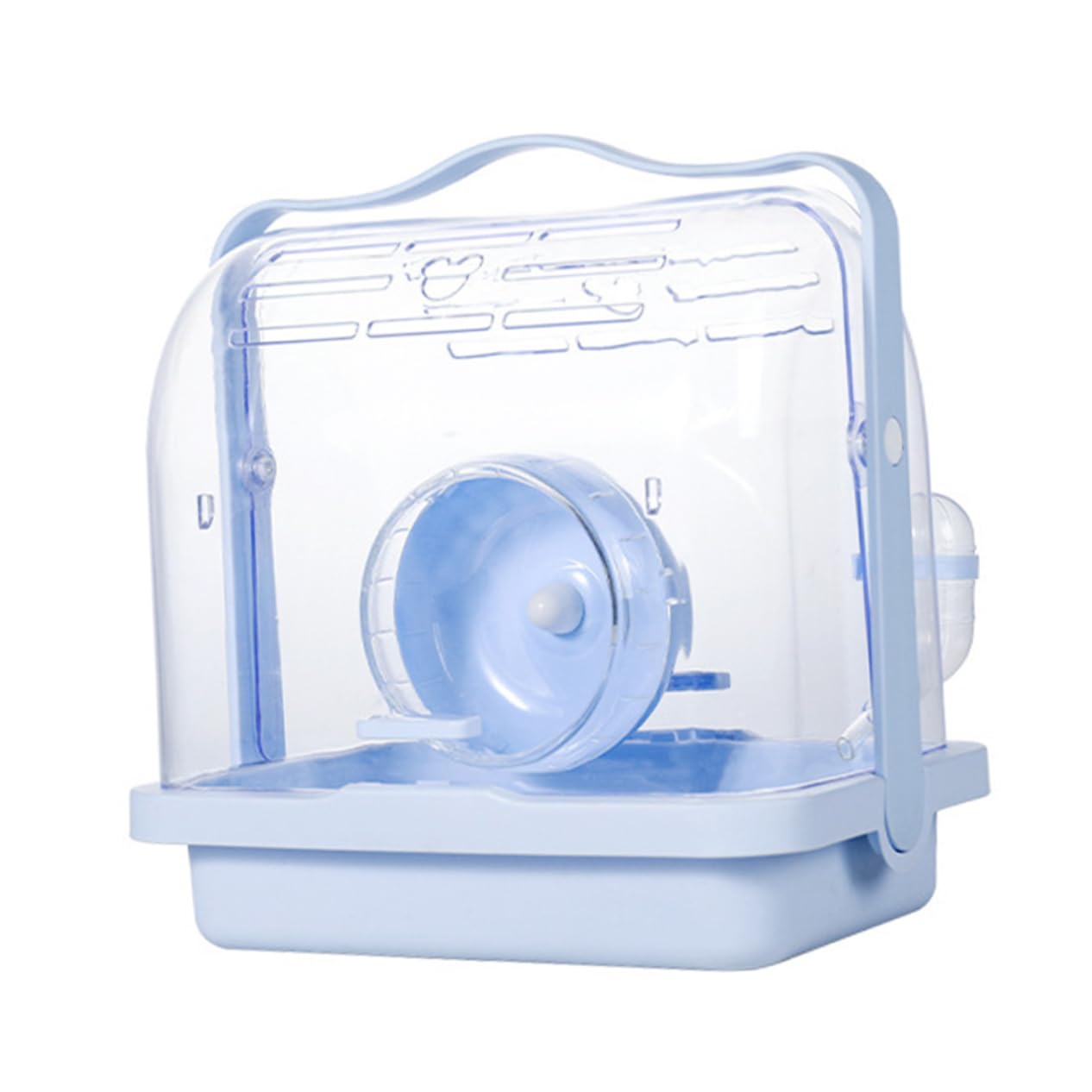 Kleintiertransportbox aus Kunststoff, Tragbarer Hamsterkäfig Blau