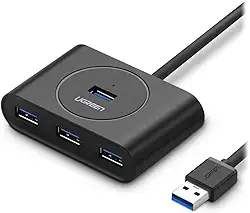 UGreen HUB USB 3.0 4 Portas Alimentção Micro USB 50Cm
