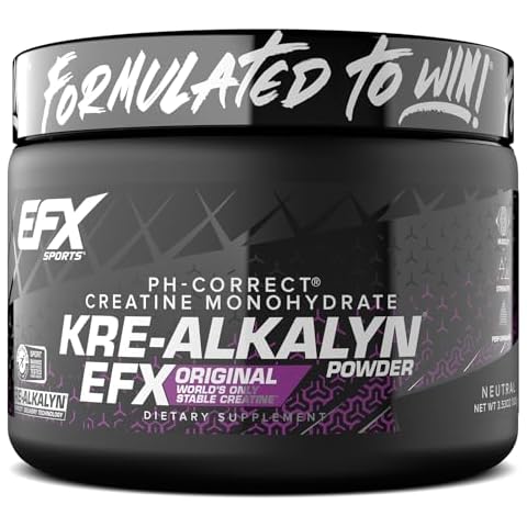 EFX Sports Kre-Alkalyn EFX Powder | pH Correct Creatine Monohydrate Powder Supplement | Strength, Muscle Growth & Performance | 66 Servings (Unflavored) Cover
