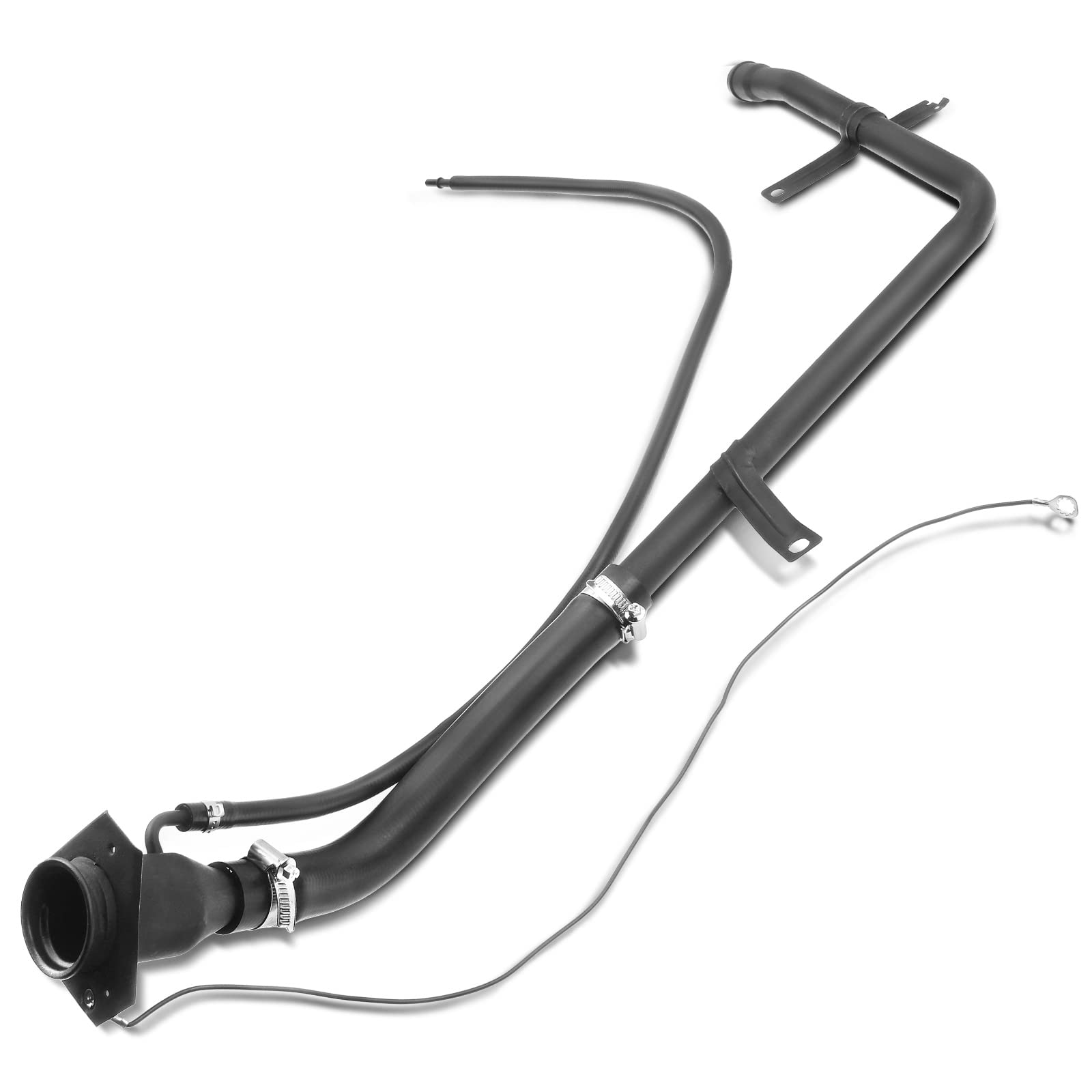 A-Premium Fuel Tank Filler Neck Pipe Hose Compatible with Chevrolet Tahoe 2005-2006, V8 5.3L, Flex Fuel, Replace# 10390309, 15186396