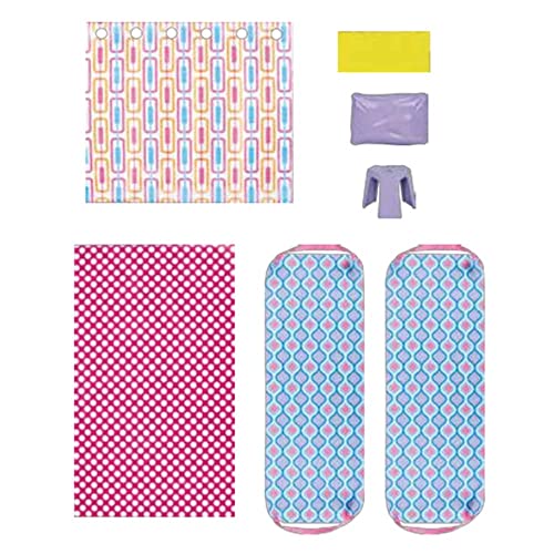 Piezas de repuesto para Barbie Camper- FBR34 ~ Bolsa de repuesto – Taburete morado, almohada...