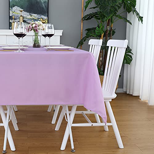 Image of FOLINS&HOME Lavender Rectangle Waterproof Tablecloth, 52 x 70 Inch