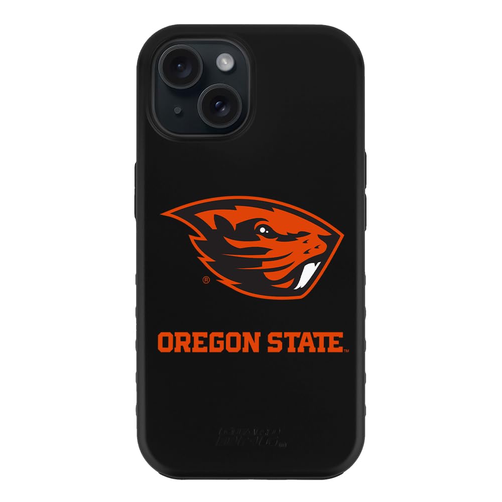 Guard Dog Case Compatible with iPhone 15 - Military Grade - Rugged Two Piece Protection - Collegiate Licensed - Oregon State Beavers - Logo