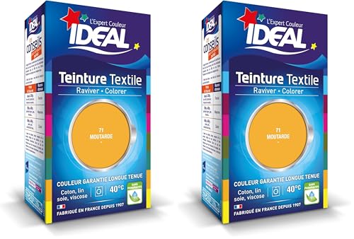 Ideal Teinture Textile Liquide 40 ml Moutarde (Lot de 2)