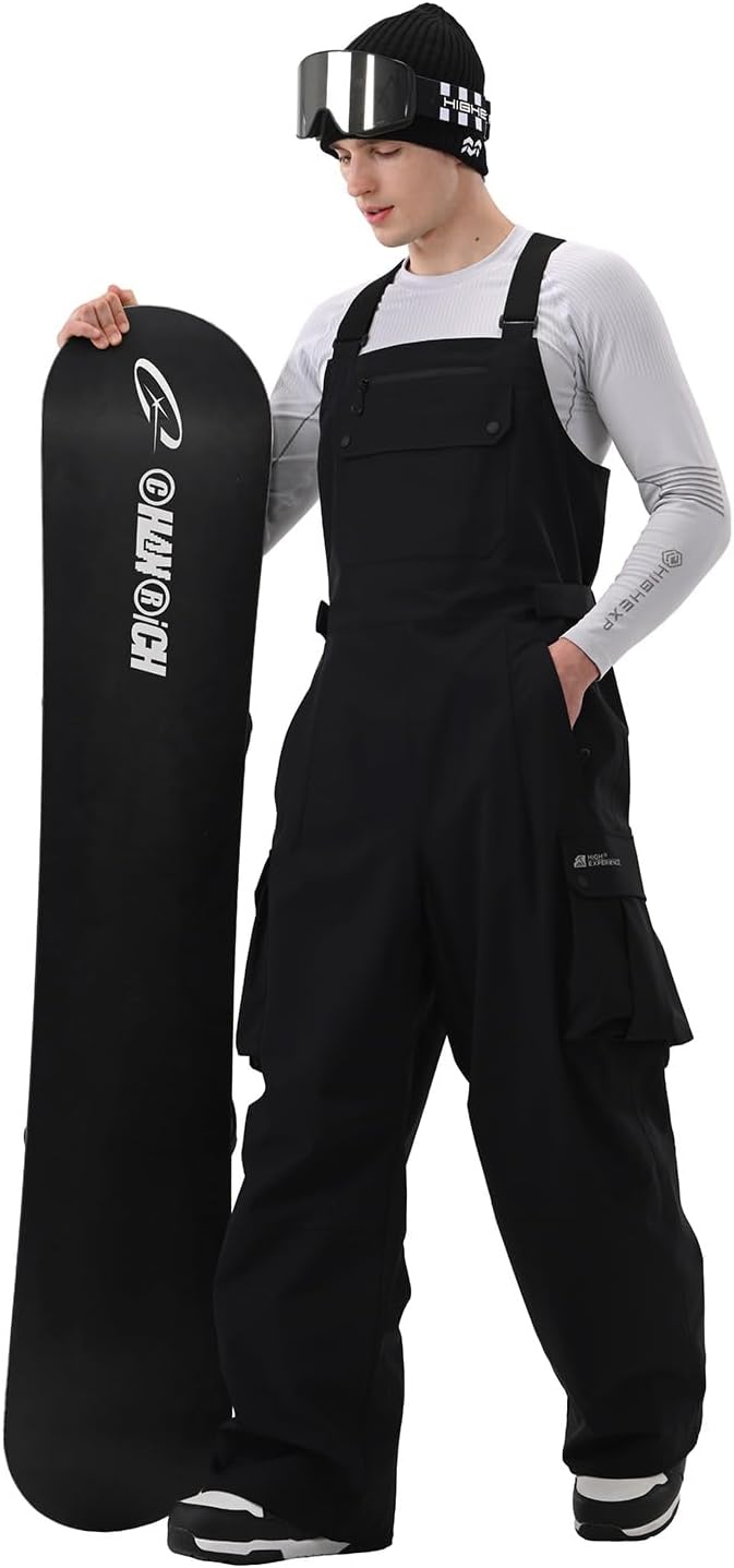 Men Ski Bib 3L Snowboard Baggy Pants Snow Overalls Waterproof Windproof Insulate Warm Winter - Image 3