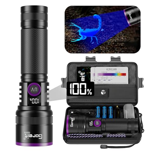 Goreit 365nm Rechargeable UV Flashlight