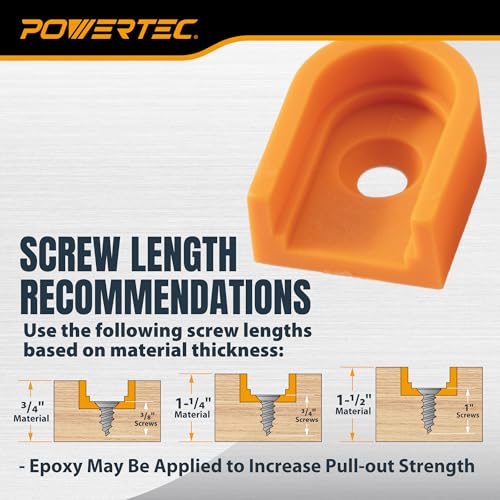 Image of POWERTEC T-Track End Caps, Drop-in T-Track Channel Covers for 3 /4 inch x 3 /8 inch Grooves, Compatible with 1 /4 inch & 5 /16 inch T-Bolts, Modular System for Jigs, Router Tables, and Workbenches, 8PK (72352)