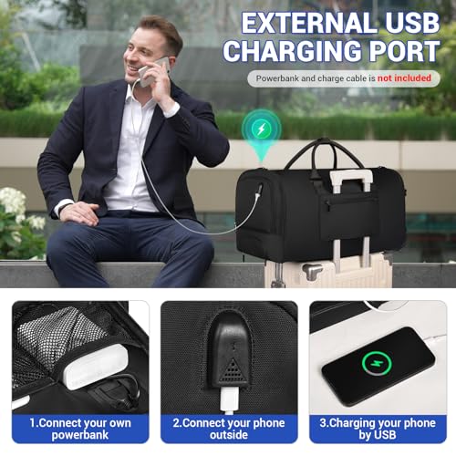 DEVPNR 3-in-1 Rolling Garment Duffle Bag