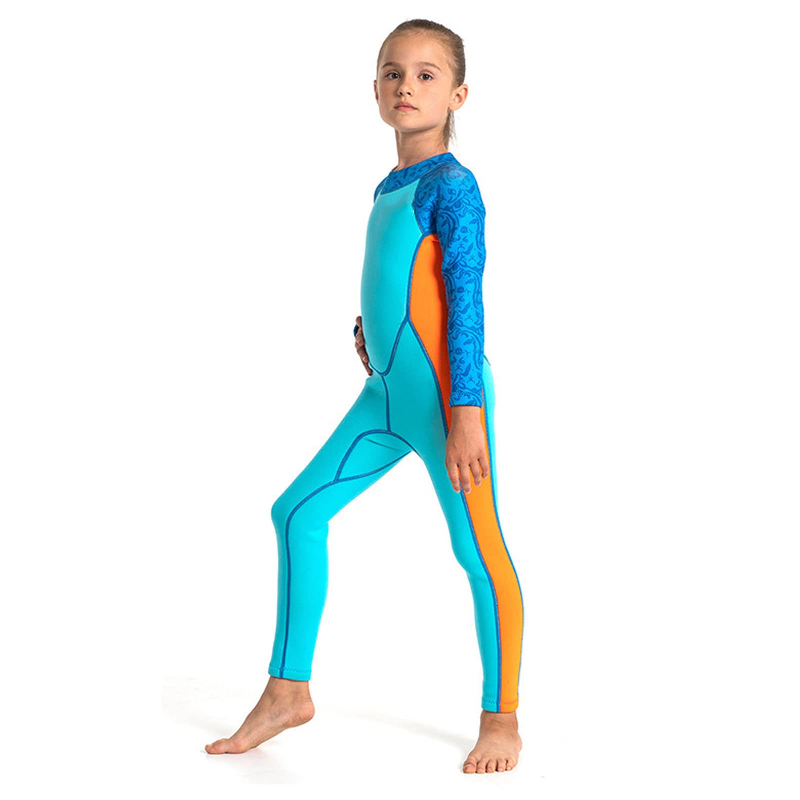 Combinaison de Protection pour Enfants, Manches Longues, 2.5mm, néoprène, Combinaison de Surf pour Filles et garçons, Natation, plongée en apnée