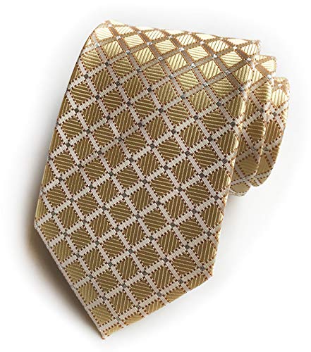 Men Boys Light Yellow Gold Silk Tie Evening Necktie Perfect for Husband Dad Men Boys Light Yellow Gold Silk Tie Evening Necktie Perfect for Husband Dad
