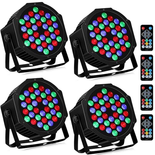 LaluceNatz Battery Powered Stage Par Lights 4Pack