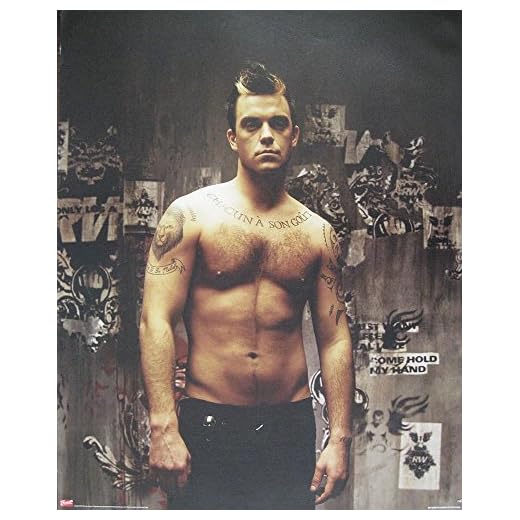 Robbie Williams affisch tatuering CHACUN A Son GOUT