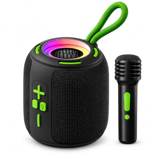 Image of PEFUPEW 15W Wireless Bluetooth Speaker with Karaoke Mic