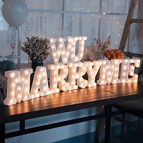 Mumuxi Marquee Light Up Letters | Large Light Up Numbers | Battery Powered And Bright With Every Letter Of The Alphabet | For Wedding, Birthday, Party, Celebration, Christmas Or Home Decoration (A) #TOP3