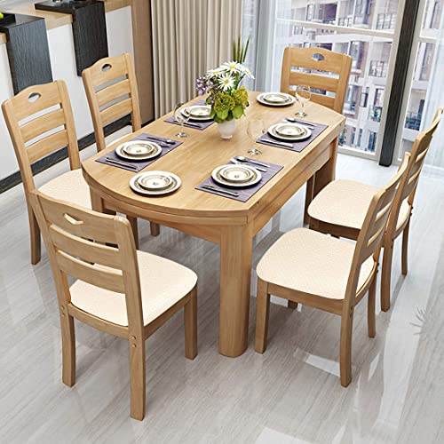 Smiry Seat Covers For Dining Room Chairs Stretch Jacquard Dining Room Chair Seat Covers Set Of 6, Beige #TOP7