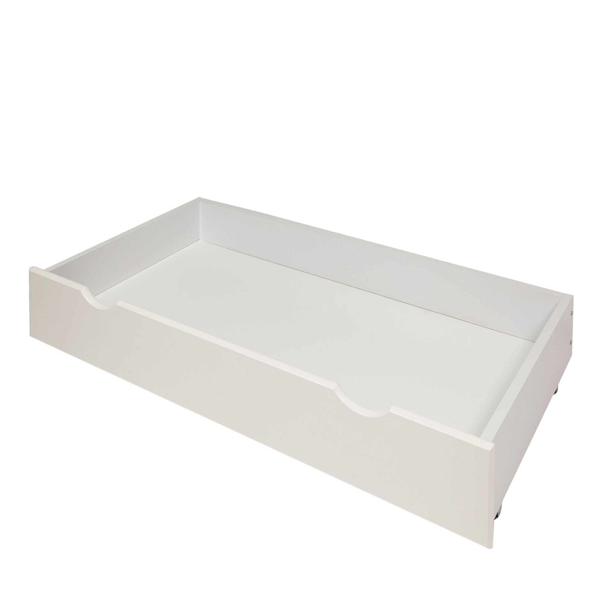 Viculii Baby Under Bed White Drawer - Space Saver Drawer Ideal Storage for Mini Cot - 100x50cm