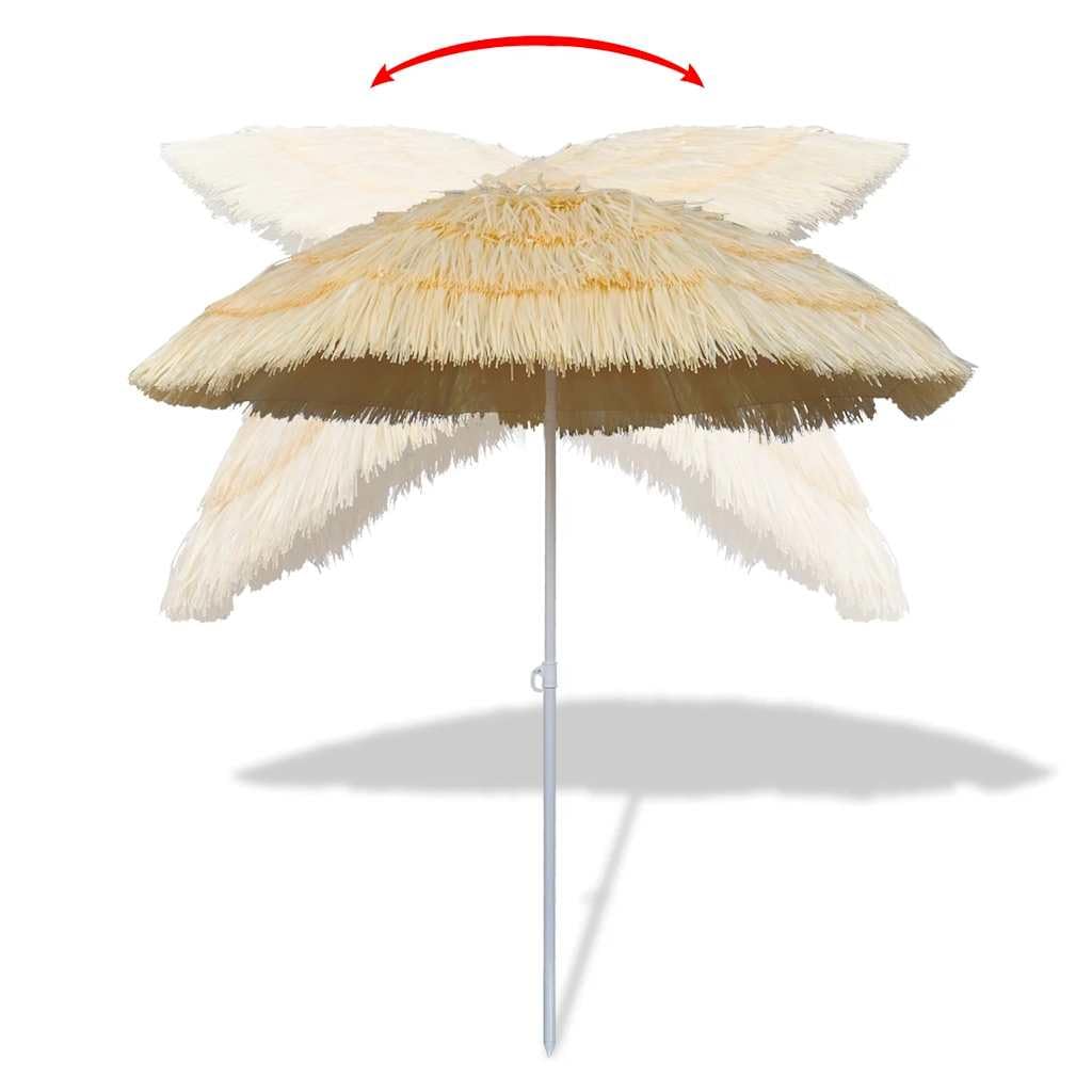 Parasol przeciwsłoneczny w stylu hawajskim, wychylny, średnica 1,8 m, odporny na działanie promieni UV, odporny na warunki atmosferyczne, wiatroszczelny, składany, składany, parasol ogrodowy