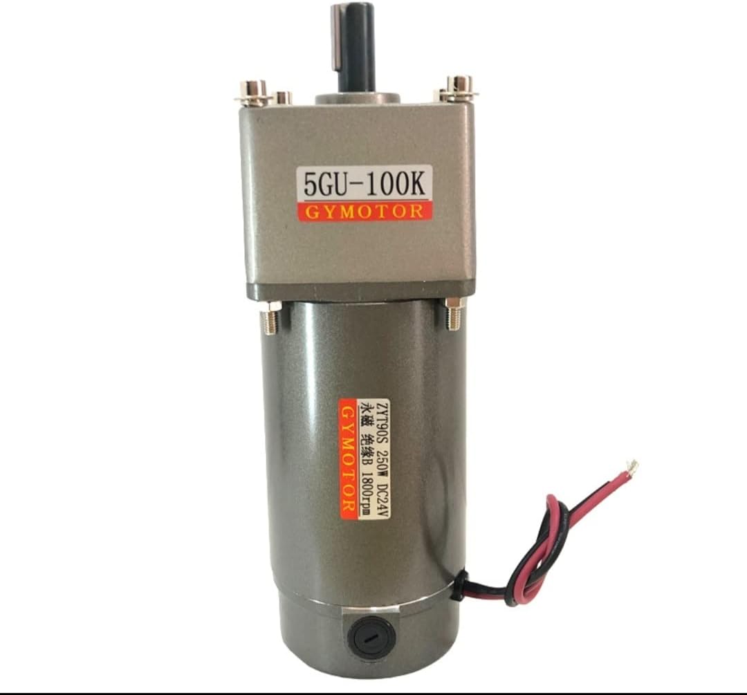 250w DC DC 12V 24V 36V 48V 90V Gear Brushed Permanent Magnet Motor, Forward And Reverse motor - (Speed(RPM): 75K- 24rpm, Voltage(V): 24V)