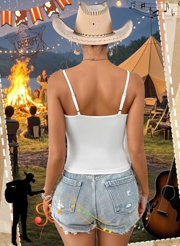 Western Cowgirl Fringe Top for Women - Country Concert Outfits Festival Tassel Hem Boho Rodeo Dress Rave Tank Shirt4