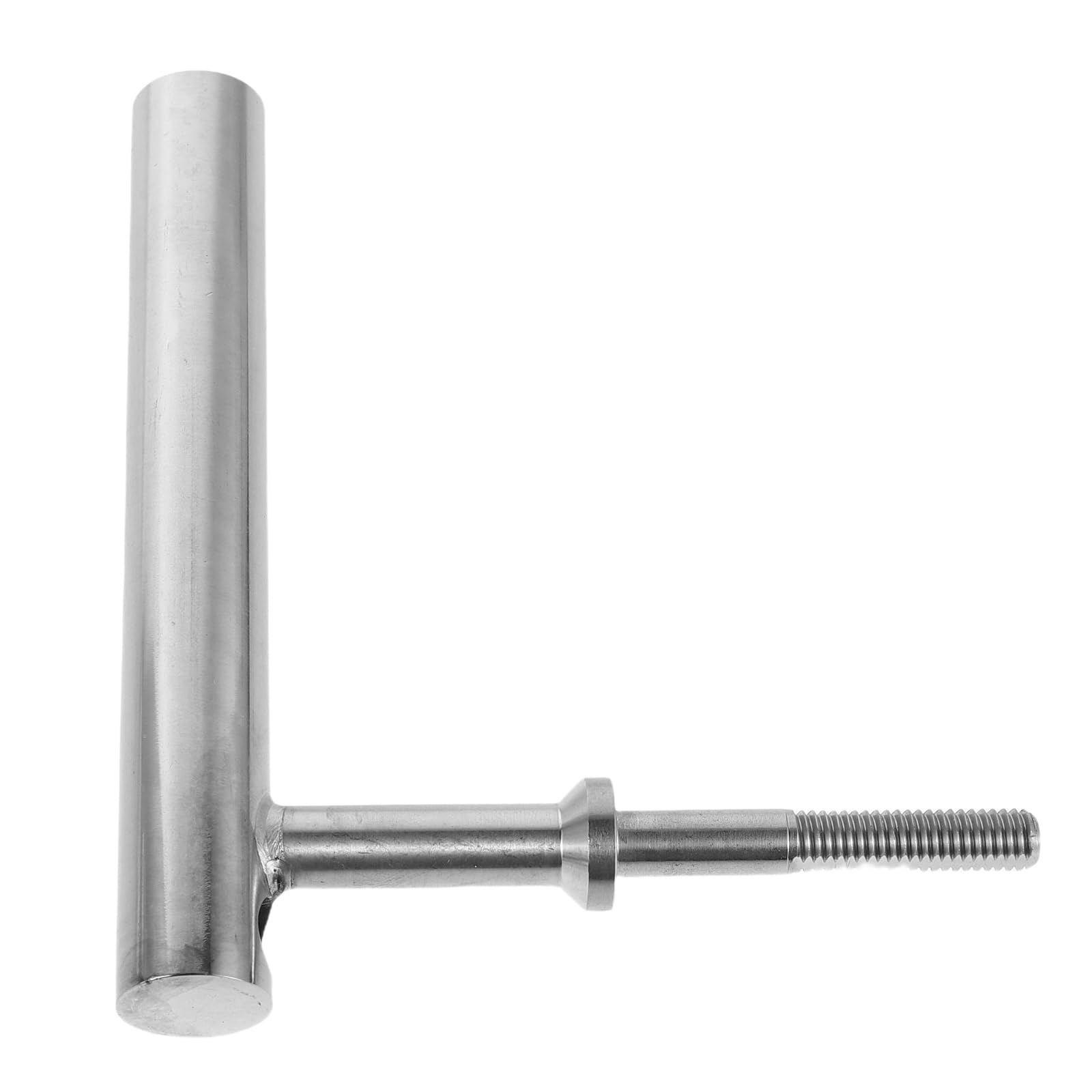 Poignée de porte de cheminée universelle en inox argenté pour poêle à bois