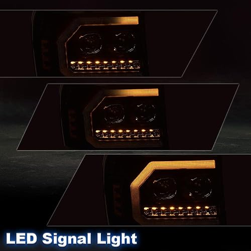 Vista 32 de PIT66 Conjunto de faros delanteros compatible con GMC Sierra 1500 2500HD 3500HD 3500HD 2007-2013, faros halógenos laterales del conductor