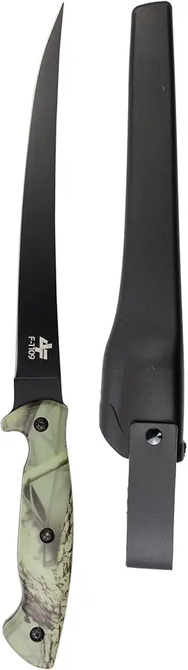 Faca De Filetar Albatroz F-1109 Inox 3CR13 C/ Bainha 38Cm